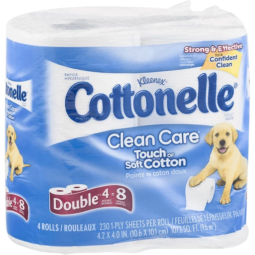Kleenex Cottonelle Toliet Clean Care - 4 CT | Toilet Paper | Ramsey's Cash