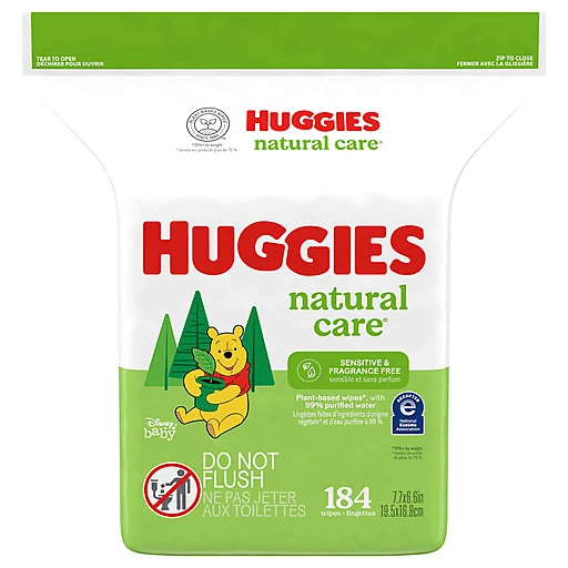 kultur tryk Rendezvous Huggies Natural Care Sensitive Baby Wipes, Unscented, 1 Refill Pack (184  Wipes Total) | Wipes, Refills & Accessories | Valli Produce - International  Fresh Market