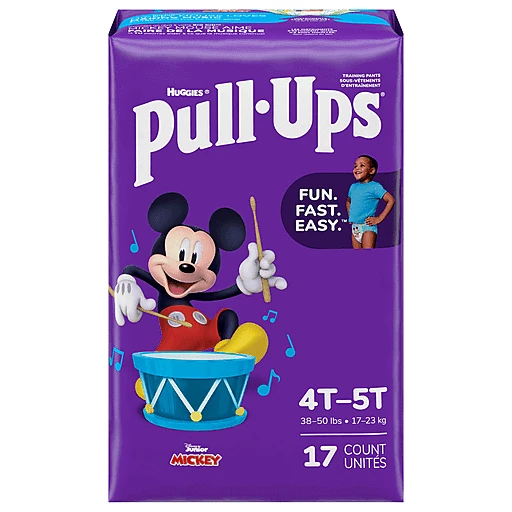 Pull-Ups Training Pants, Disney Junior Mickey, 4T-5T (38-50 lbs) 17 ea, Diapers & Training Pants