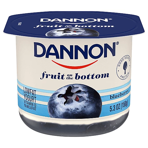 Danone Yogurt, Lowfat, Blueberry 5.3 Oz