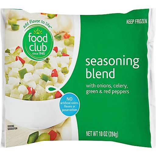Seasoning Blend With Onions, Celery, Green & Red Peppers, Frozen Foods
