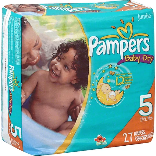 Pampers Baby Dry Diapers Size 5 Jumbo Bag 27 Count | Diapers & Training Pants Superlo Foods