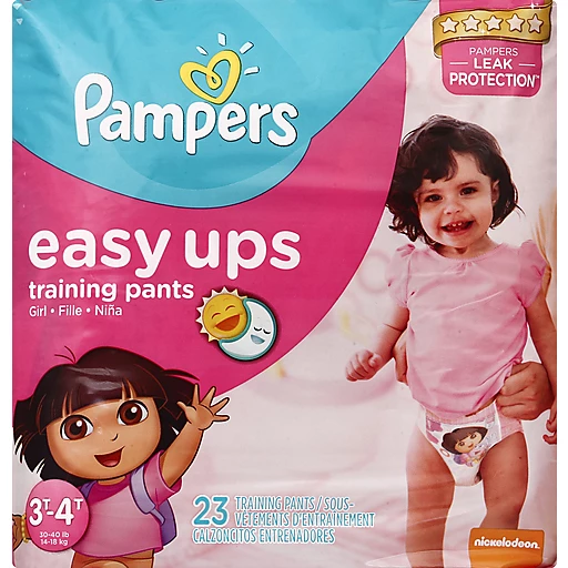 Pampers Easy Ups Girls Size 3 T 4 T Training Pants 23 Ct Pack