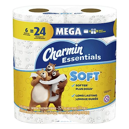 Charmin Mega Rolls Soft 2-Ply Bathroom Tissue 6 ea | Toilet Paper | Martins  - Emerald
