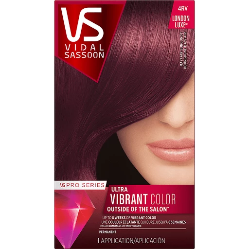 Vidal Sassoon Pro Series London Luxe Hair Color 4RV Mayfair Burgundy 1 Kit  | Hair Coloring | Fishers Foods