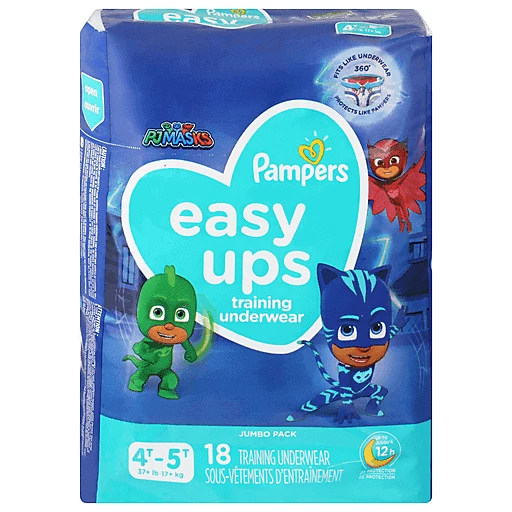 tuin invoegen hardwerkend Pampers Easy Ups Jumbo Pack Pj Masks 4 T 5 T 37+ Lb 17+ Kg Training  Underwear 18 Ea | Diapers & Training Pants | Carter's Supermarket