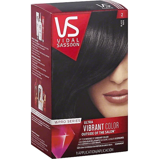 Vidal Sassoon Pro Series Hair Color, Permanent, Black 2 | Styling Products  | Uncle Giuseppe's
