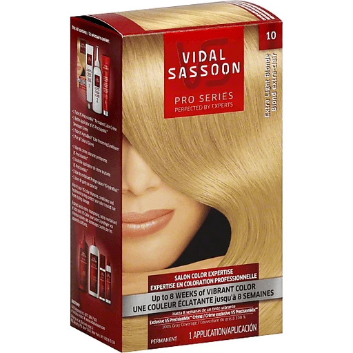 Pro Series Vidal Sassoon Pro Series Hair Color 10 Extra Light Blonde 1 Kit  | Styling Products | D'Agostino