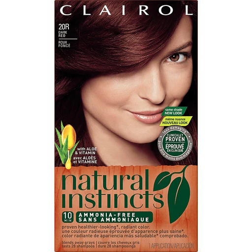 Clairol Natural Instincts, 4RR / 20R Malaysian Cherry Dark Red, Semi-Permanent  Hair Color, 1 Kit | Hair Coloring | My Country Mart (KC Ad Group)