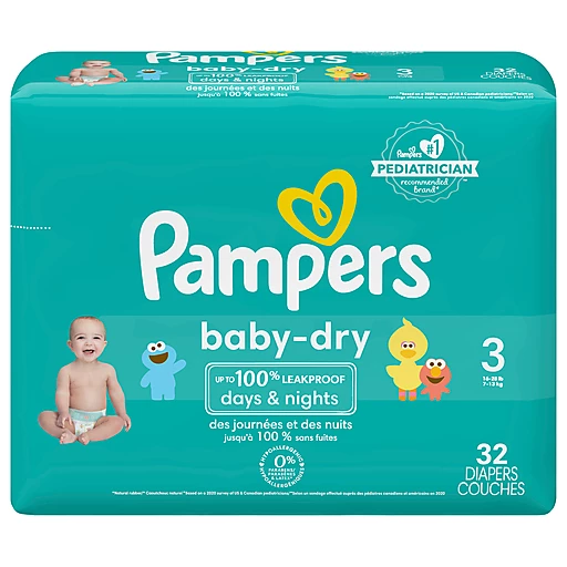 Behoefte aan Ongunstig ontslaan Pampers Diapers, Sesame Street, 3 (16-28 lb), Jumbo Pack 32 ea | Diapers &  Training Pants | Wright's Market