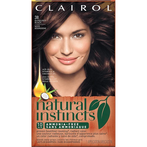 Clairol Natural Instincts Ammonia-Free Hair Color in 38 Burgundy Black | Hair  Coloring | Brooklyn Harvest Markets