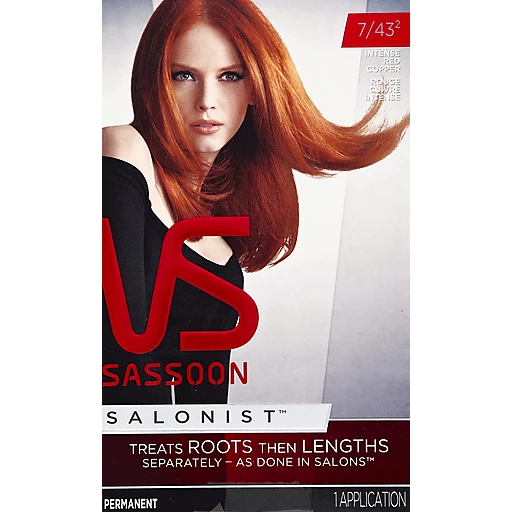Salonist Vidal Sassoon Salonist Hair Colour Permanent Color 7/43 2 Intense  Red Copper 1 Kit | Styling Products | D'Agostino