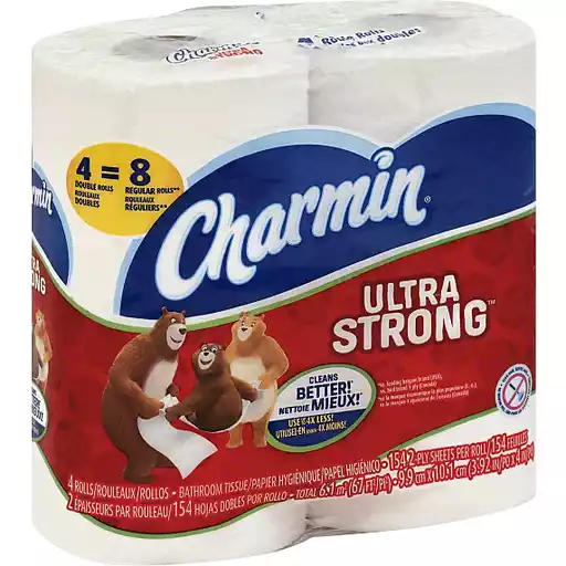 Charmin Ultra Strong Bathroom Tissue, Double Roll, 2-Ply | Toilet ...