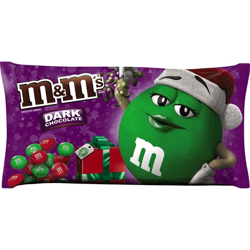 M&M'S Holiday Dark Chocolate Christmas Candy 11.4-Ounce Bag, Chocolate