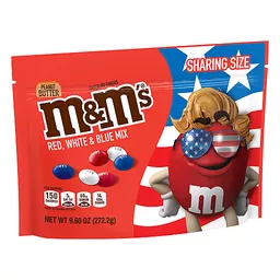 M&M'S Sharing Size Red, White & Blue Mix Peanut Butter Chocolate Candies  9.6 oz, Shop