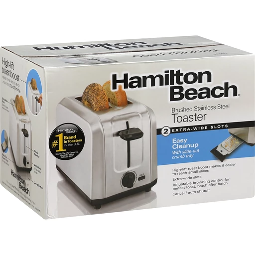Hamilton Beach Toaster, Brushed, Stainless Steel, T110
