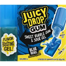 Aardappelen verkiezing boekje Juicy Drop™ Gum, Sweet Bubble Gum Pack with Sour Gel Applicator, Assorted  Flavors, 8 Piece | Grocery | Chief Markets