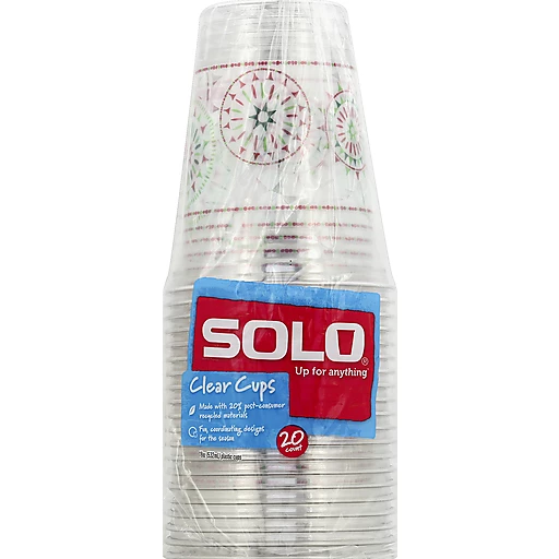 Solo Solo Cups Clear 18 Oz 20 Ct, Tabletop & Dinnerware