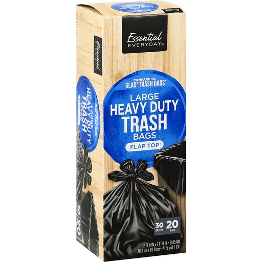 Essential Everyday Trash Bags 20 ea, Trash Bags