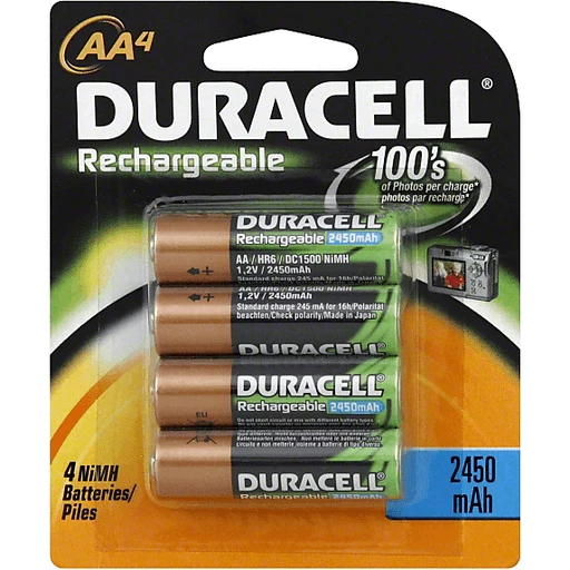east convertible Harmony Duracell Batteries, NiMH, Rechargeable, 2450 mAh, AA | Health & Personal  Care | Superlo Foods