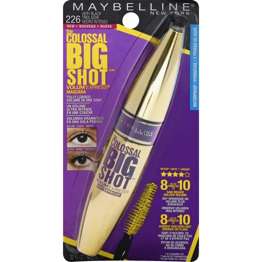 arrangere svælg performer Maybelline The Colossal Big Shot Volum' Express Mascara, Waterproof, Very  Black 226 | Cosmetics | Family Fare