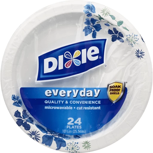 Dixie Everyday Plates, 10-1/16 Inch, Tableware & Serveware