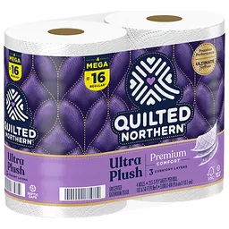 Quilted Northern Bathroom Tissue, Unscented, Mega Rolls, 2 Ply 9 Ea, Bath  Tissue