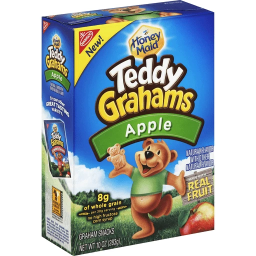 Teddy Grahams Graham Snacks, Apple, Cookies