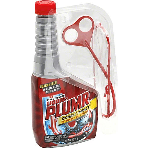 Pro-Strength Liquid-Plumbr Double Impact 23 Snake + Gel System Clog Remover, Cleaning Wipes
