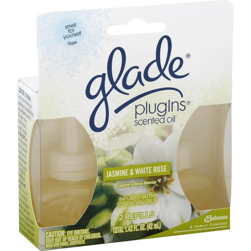 Glade PlugIns Scented Oil Refill, Jasmine & White Rose