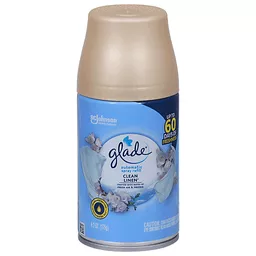Glade Automatic Spray Refill, Clean Linen 6.2 Oz, Solid & Plug-In Air  Fresheners
