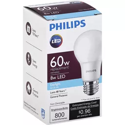 ekskrementer Grønland møbel Philips Light Bulb, LED, Daylight, 8 Watts | Household | Bassett's Market