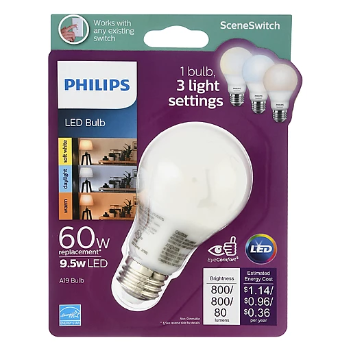 Philips SceneSwitch 9.5 Watts White Light Bulb ea | Supplies & Maintenance | Ingles Markets