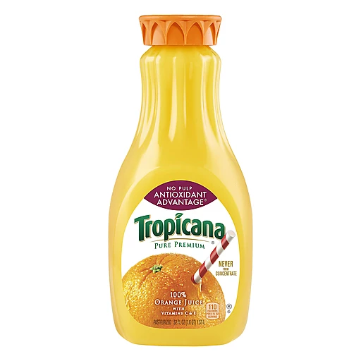 Tropicana Pure Premium Antioxidant Advantage No Pulp Orange 100% Juice 52  oz | Jugos y bebidas | Selectos