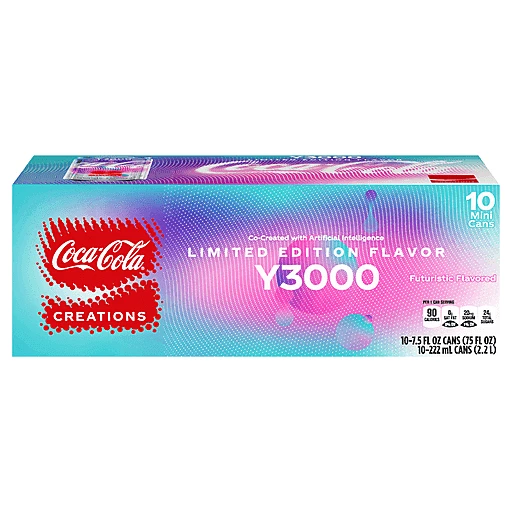 Coca Cola Cola, Futuristic Flavored, Y3000 10 Ea | Mini Sodas | VG's Grocery
