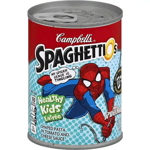 Campbell S Spaghettios Canned Pasta Spider Man Shapes 15 8 Oz Can Canned Pasta Martin S Super Markets