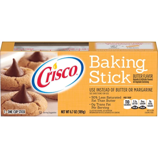 Crisco Baking Stick Butter Flavor Shortening, 6.7-Ounce, Cooking Oils &  Sprays