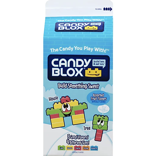 Candy Blox Candy, Assorted Fruit Flavors, Snacks, Chips & Dips