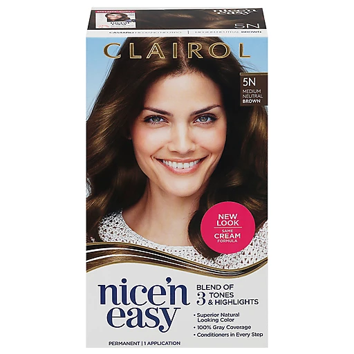 Clairol Nice'N Easy Medium Neutral Brown 5N Permanent Hair Color 1 ea Box | Hair  Coloring | Festival Foods Shopping
