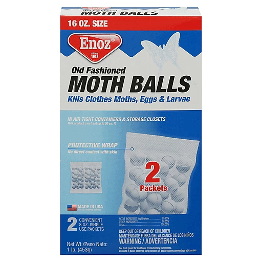 Enoz Moth Balls, Old Fashioned 2 Ea, Pest Control