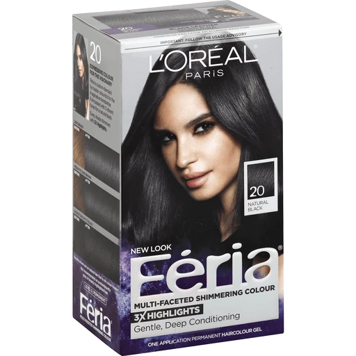 Feria Permanent Hair Colour Gel, Natural Black 20 | Grocery | Ron's  Supermarket