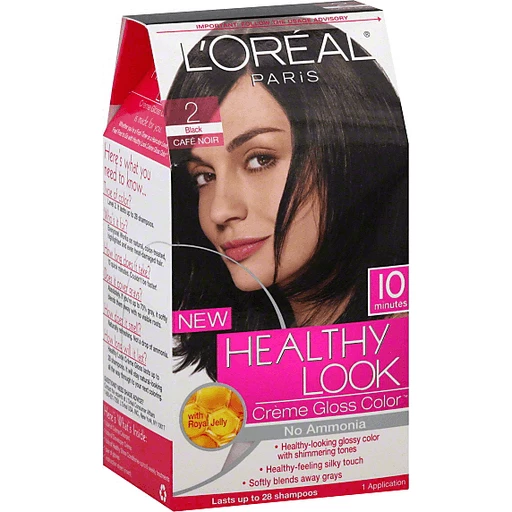 L'Oreal Paris Healthy Look Creme Gloss No Ammonia Haircolor 2 Black/Cafe  Noir | Hair & Body Care | Real Value IGA