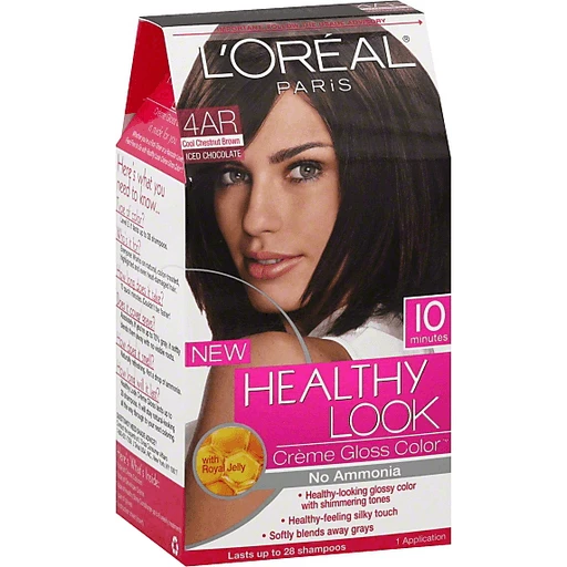 L'Oreal Paris Healthy Look Creme Gloss No Ammonia Haircolor 4AR Cool  Chestnut Brown/Iced Chocolate | Hair & Body Care | Real Value IGA