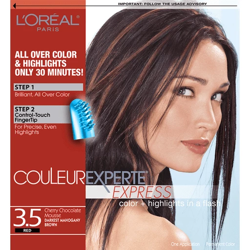 L'Oreal Paris Couleur Experte Hair Color + Hair Highlights, Dark Mahogany  Brown - Chocolate Mousse, 1 kit | Buehler's