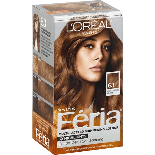 Feria Permanent Haircolour Gel, Light Golden Brown 63 | Hair Coloring |  Superlo Foods