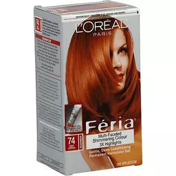 L'Oreal® Paris Feria® Multi-Faceted Shimmering Colour 74 Deep Copper Hair  Color 1 kt Box | Health & Personal Care | Remke Markets
