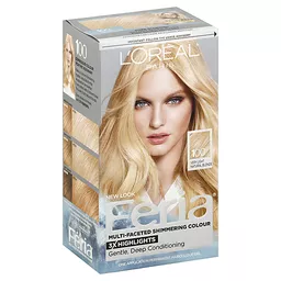 L'Oreal Paris Feria Multi-Faceted Shimmering Permanent Hair Color, 100 Pure  Diamond (Very Light Natural Blonde), 1 kit | Hair Coloring | Sun Fresh