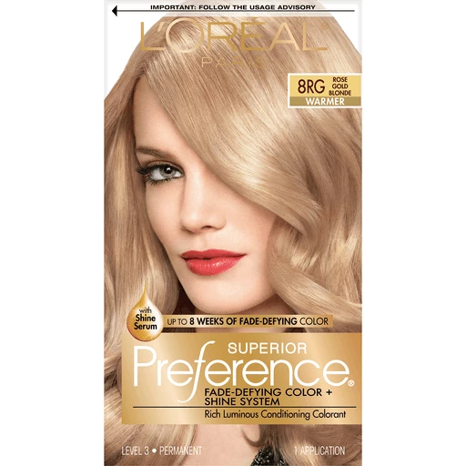 L'Oreal® Paris Superior Preference® Hair Color Warmer 8RG Rose Gold Blonde  1 kt Box | Shop | Valli Produce - International Fresh Market
