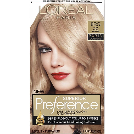 L'Oreal® Paris Superior Preference® Hair Color Warmer 8RG Rose Gold Blonde  1 kt Box | Buehler's