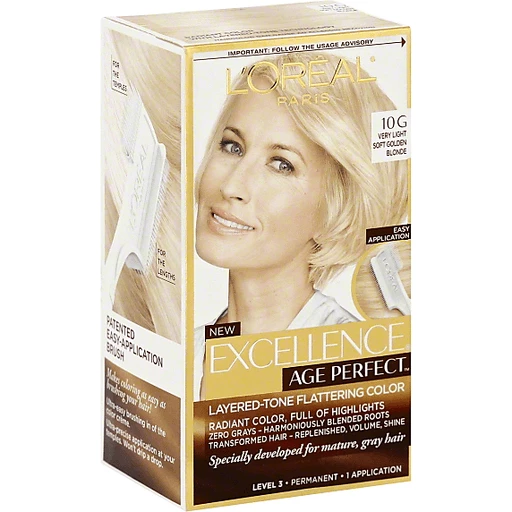 L'Oreal Paris Age Perfect Permanent Hair Color, 10G Very Light Soft Golden  Blonde, 1 kit | Hair Coloring | Festival Foods Shopping